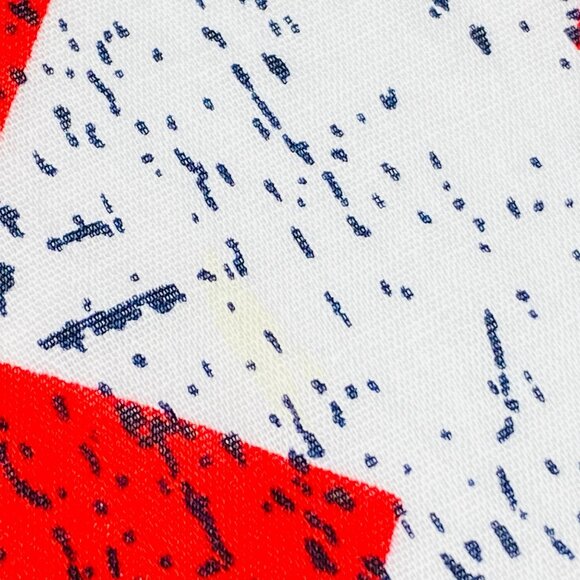 Patriotic Red White & Blue Bandana 100% Cotton Stars & Zigzag Print  Square - Picture 4 of 12